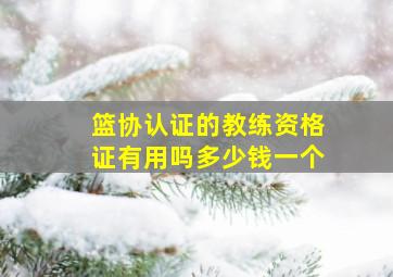 篮协认证的教练资格证有用吗多少钱一个