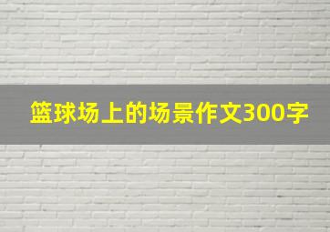 篮球场上的场景作文300字