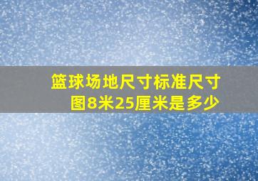 篮球场地尺寸标准尺寸图8米25厘米是多少