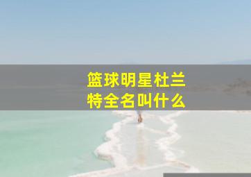 篮球明星杜兰特全名叫什么