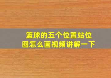 篮球的五个位置站位图怎么画视频讲解一下