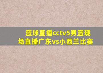 篮球直播cctv5男篮现场直播广东vs小西兰比赛