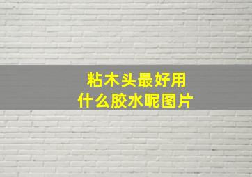 粘木头最好用什么胶水呢图片