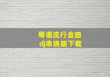 粤语流行金曲dj串烧版下载