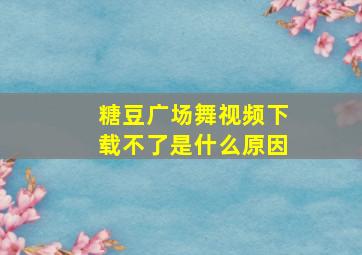 糖豆广场舞视频下载不了是什么原因