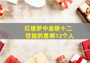 红楼梦中金陵十二钗指的是哪12个人