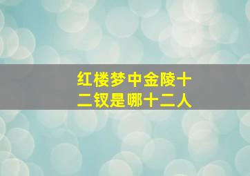 红楼梦中金陵十二钗是哪十二人