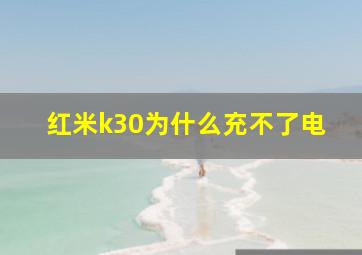 红米k30为什么充不了电