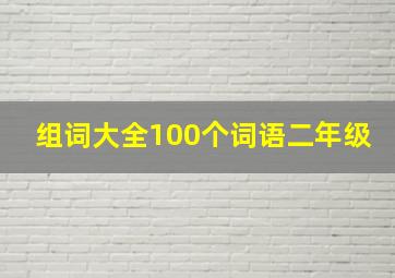 组词大全100个词语二年级