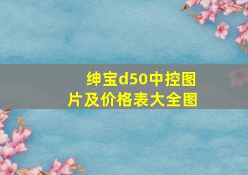 绅宝d50中控图片及价格表大全图