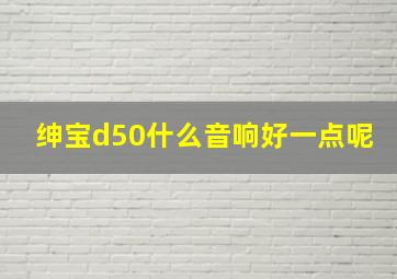 绅宝d50什么音响好一点呢