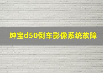 绅宝d50倒车影像系统故障