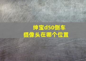 绅宝d50倒车摄像头在哪个位置