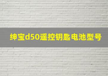 绅宝d50遥控钥匙电池型号