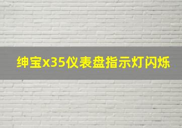 绅宝x35仪表盘指示灯闪烁