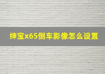 绅宝x65倒车影像怎么设置