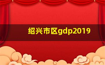 绍兴市区gdp2019