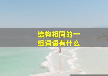 结构相同的一组词语有什么