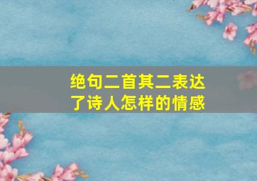 绝句二首其二表达了诗人怎样的情感