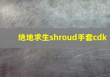 绝地求生shroud手套cdk