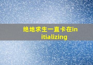 绝地求生一直卡在initializing