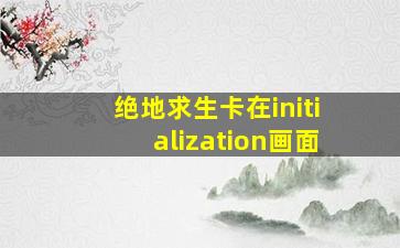 绝地求生卡在initialization画面