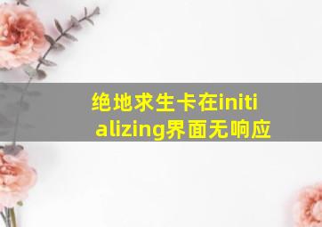 绝地求生卡在initializing界面无响应