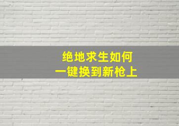 绝地求生如何一键换到新枪上