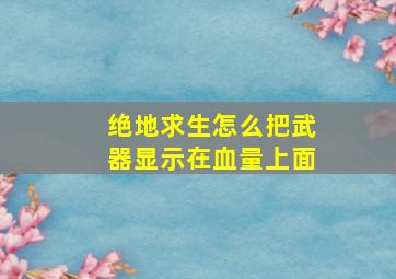 绝地求生怎么把武器显示在血量上面