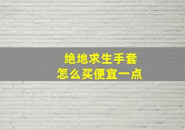 绝地求生手套怎么买便宜一点