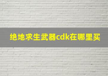 绝地求生武器cdk在哪里买