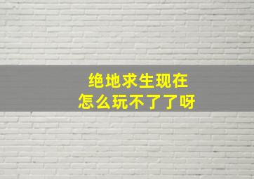 绝地求生现在怎么玩不了了呀