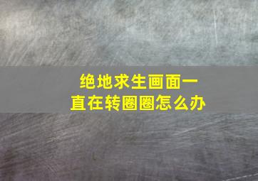 绝地求生画面一直在转圈圈怎么办