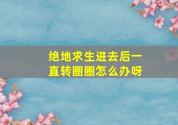 绝地求生进去后一直转圈圈怎么办呀