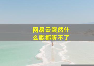 网易云突然什么歌都听不了