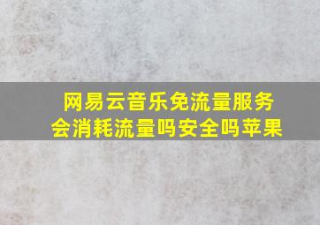 网易云音乐免流量服务会消耗流量吗安全吗苹果