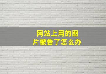 网站上用的图片被告了怎么办