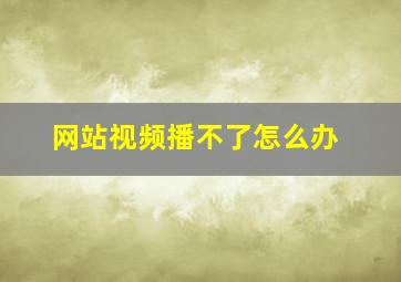 网站视频播不了怎么办