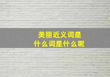 美丽近义词是什么词是什么呢