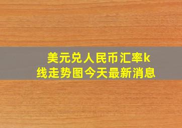 美元兑人民币汇率k线走势图今天最新消息