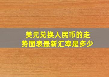 美元兑换人民币的走势图表最新汇率是多少