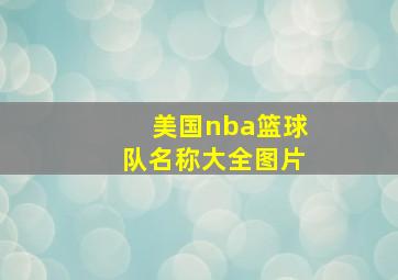 美国nba篮球队名称大全图片