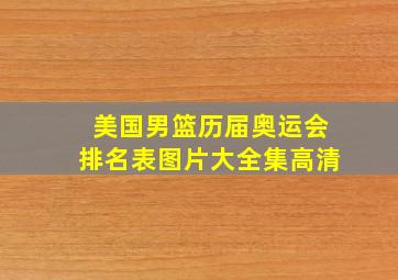 美国男篮历届奥运会排名表图片大全集高清