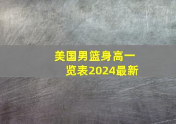 美国男篮身高一览表2024最新