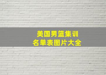 美国男篮集训名单表图片大全