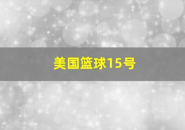 美国篮球15号