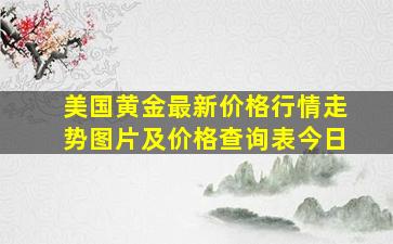 美国黄金最新价格行情走势图片及价格查询表今日