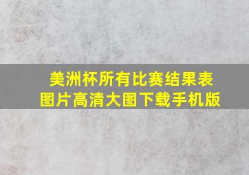 美洲杯所有比赛结果表图片高清大图下载手机版