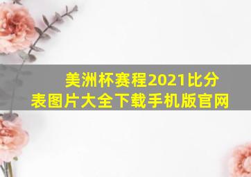 美洲杯赛程2021比分表图片大全下载手机版官网