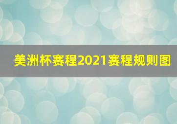 美洲杯赛程2021赛程规则图